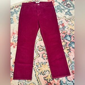 Vineyard Vines Women's Corduroy deep pink Straight Leg Jeans
